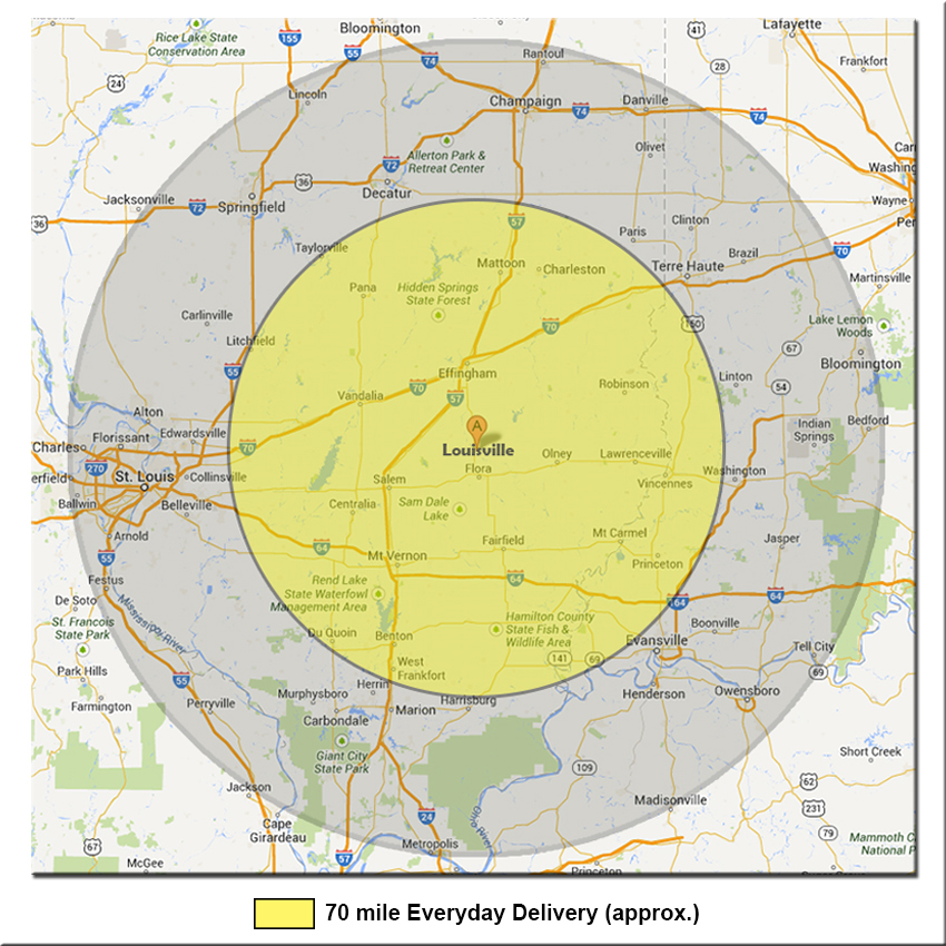 BG Distributors hvac delivery map